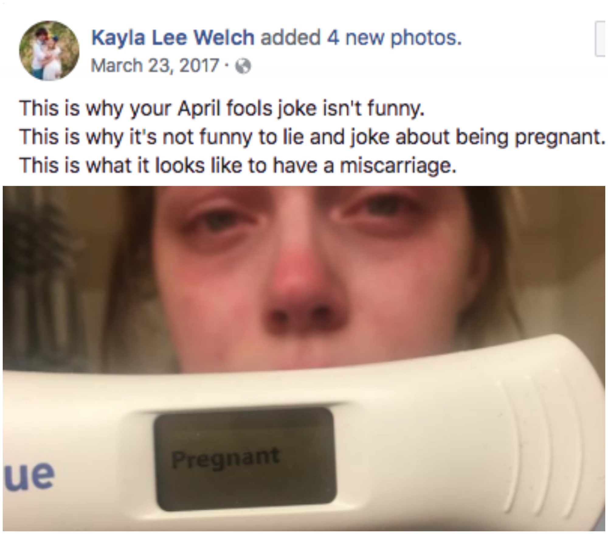 Fake Pregnancy April Fools Day Pranks Are Not Okay, Says This MomHelloGiggles photo