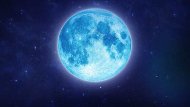 Image of full blue moon