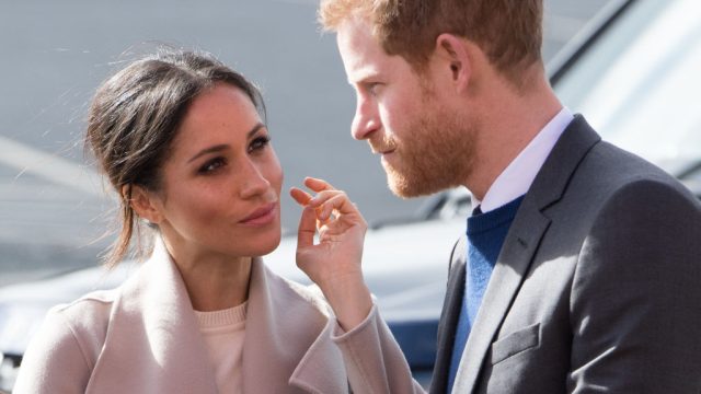BELFAST, UNITED KINGDOM - MARCH 23: Prince Harry and Meghan Markle attend an event to mark the second year of youth-led peace-building initiative Amazing the Space at the Eikon Exhibition Centre on March 23, 2018 in Lisburn, Northern Ireland.
