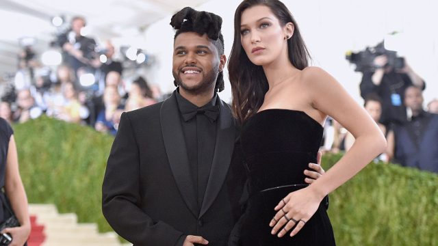 NEW YORK, NY - MAY 02: The Weeknd (L) and Bella Hadid attend the "Manus x Machina: Fashion In An Age Of Technology" Costume Institute Gala at Metropolitan Museum of Art on May 2, 2016 in New York City.