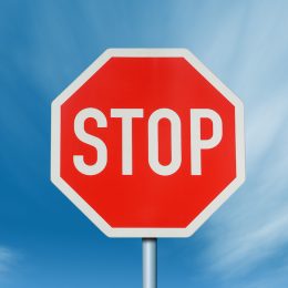 Stop - Traffic Sign with deep blue Sky