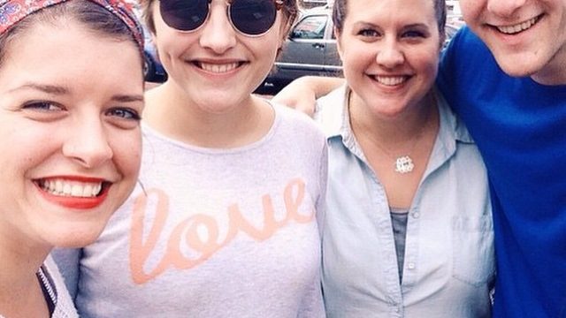 Author with her siblings