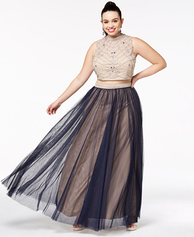 Macy's two store piece prom dresses