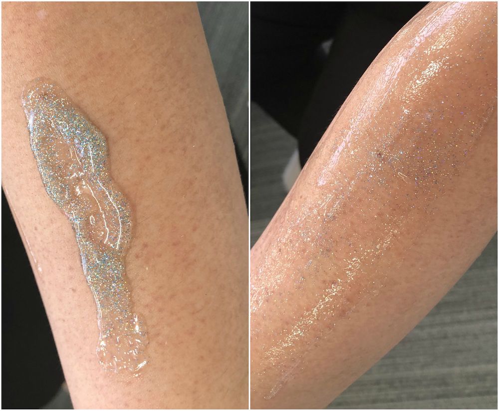 glitter sunblock