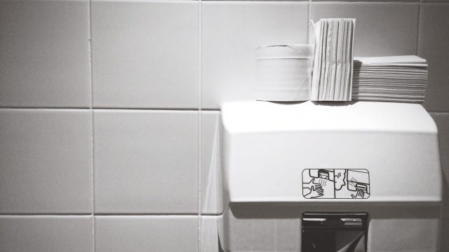 Photo of Hand Dryers in Public Bathroom