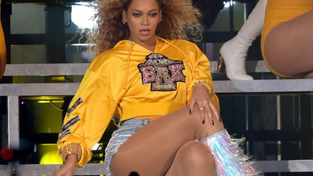 INDIO, CA - APRIL 14: Beyonce Knowles performs onstage during 2018 Coachella Valley Music And Arts Festival Weekend 1 at the Empire Polo Field on April 14, 2018 in Indio, California. (Photo by Kevin Winter/Gett
