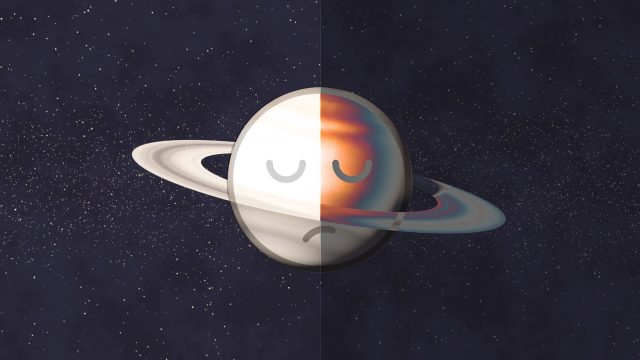 Planet Saturn in Space