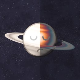 Planet Saturn in Space