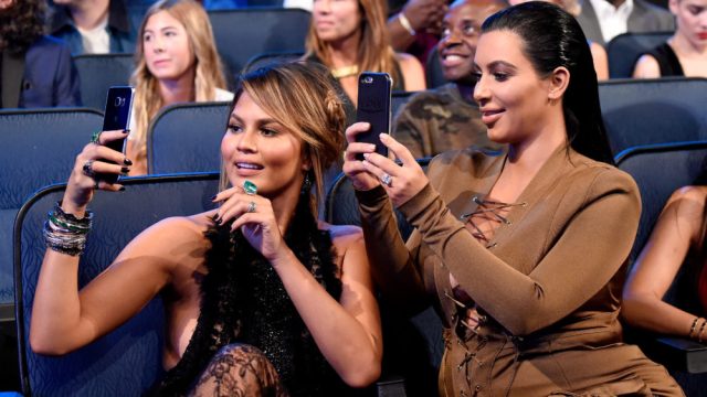 Chrissy Teigen and Kim Kardashian