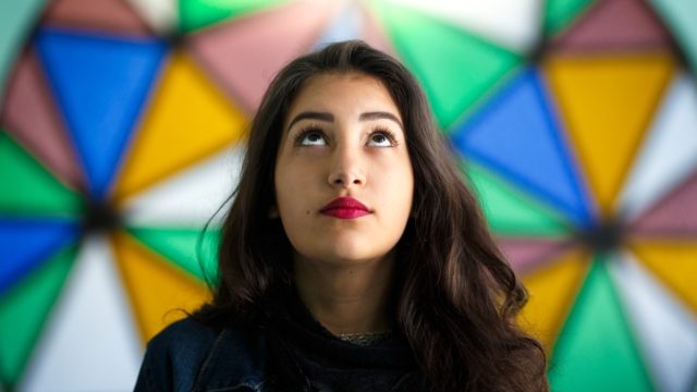 Girl in church