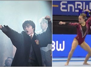 Image from Harry Potter-themed routine