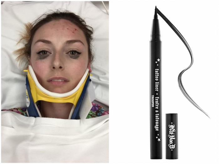 Kat Von Beauty Eyeliner Survived Through a Woman's Car AccidentHelloGiggles