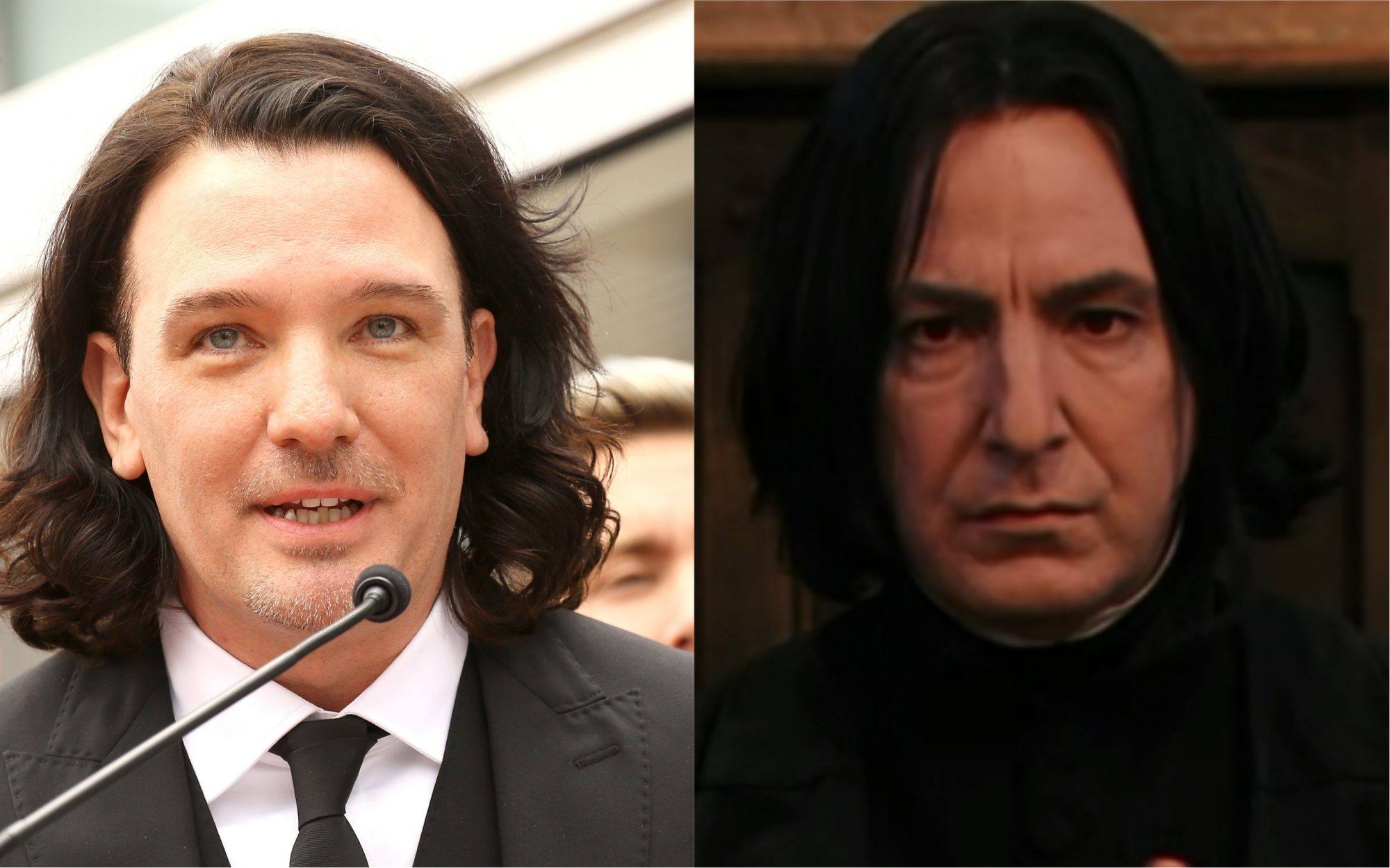 J.C. Chasez looked like Snape at Hollywood Walk of Fame ...