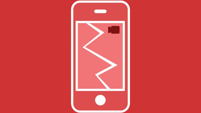 illustration of broken smartphone