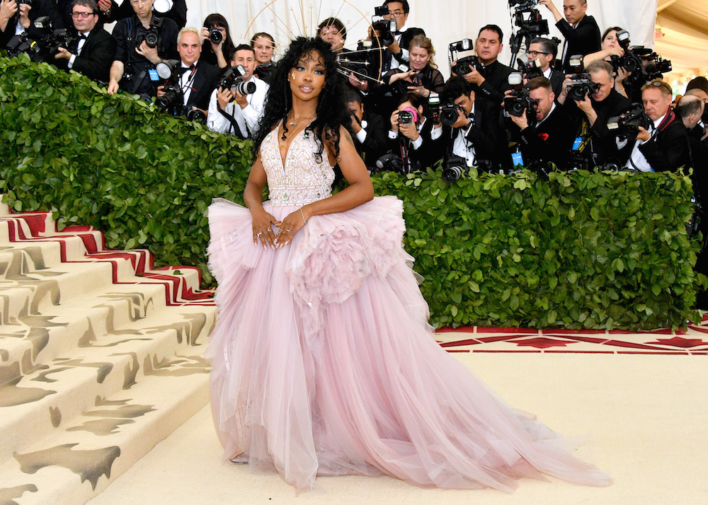 SZA Wears Pink Tulle Gown At Met Gala 2018 Red CarpetHelloGiggles