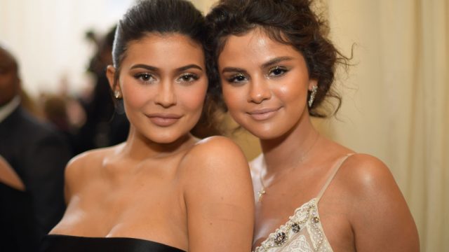 NEW YORK, NY - MAY 07: Kylie Jenner and Selena Gomez attends the Heavenly Bodies: Fashion & The Catholic Imagination Costume Institute Gala at The Metropolitan Museum of Art on May 7, 2018 in New York City.