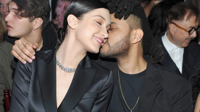 WEST HOLLYWOOD, CA - MARCH 20: EXCLUSIVE COVERAGE Model Bella Hadid (L) and singer The Weeknd attend The Daily Front Row "Fashion Los Angeles Awards" 2016 at Sunset Tower Hotel on March 20, 2016 in West Hollywood, California.