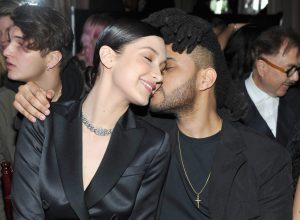 WEST HOLLYWOOD, CA - MARCH 20: EXCLUSIVE COVERAGE Model Bella Hadid (L) and singer The Weeknd attend The Daily Front Row "Fashion Los Angeles Awards" 2016 at Sunset Tower Hotel on March 20, 2016 in West Hollywood, California.