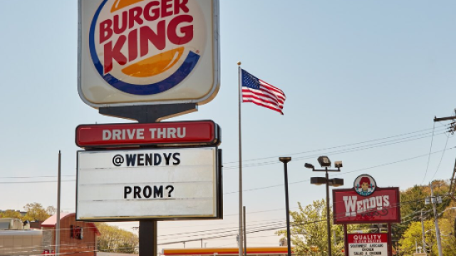 Image of Burger King asking Wendy's to Prom