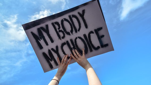 My Body My Choice protest sign