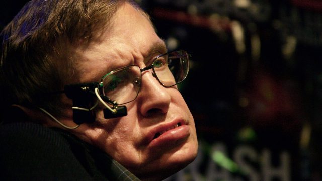 Paris, FRANCE: British astrophysician Stephen Hawking gives a press conference to present his latest book, "God Created the Integers: The mathematical breakthroughs that changed History", 05 May 2006 in Paris. AFP PHOTO JOEL SAGET (Photo credit should read JOEL SAGET/AFP/Getty Images)