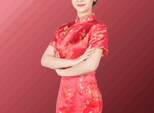 Chines woman wearing a qipao