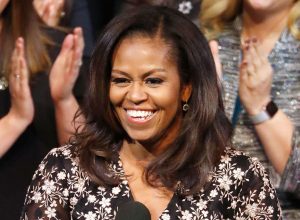 WASHINGTON, DC - FEBRUARY 02: Michelle Obama, former First Lady of the United States, honors the 2018 School Counselor of Year at a special celebration at The Kennedy Center on February 2, 2018 in Washington, DC.