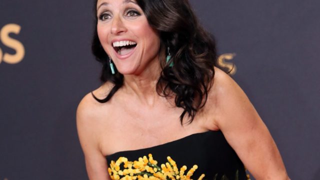 LOS ANGELES, CA - SEPTEMBER 17: Actress/producer Julia Louis-Dreyfus, winner of the awards for Outstanding Comedy Series and Outstanding Lead Actress in a Comedy Series for 'Veep,' poses in the press room during the 69th Annual Primetime Emmy Awards at Microsoft Theater on September 17, 2017 in Los Angeles, California.