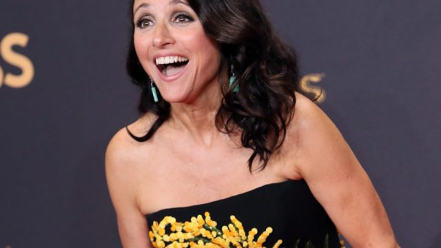 LOS ANGELES, CA - SEPTEMBER 17: Actress/producer Julia Louis-Dreyfus, winner of the awards for Outstanding Comedy Series and Outstanding Lead Actress in a Comedy Series for 'Veep,' poses in the press room during the 69th Annual Primetime Emmy Awards at Microsoft Theater on September 17, 2017 in Los Angeles, California.