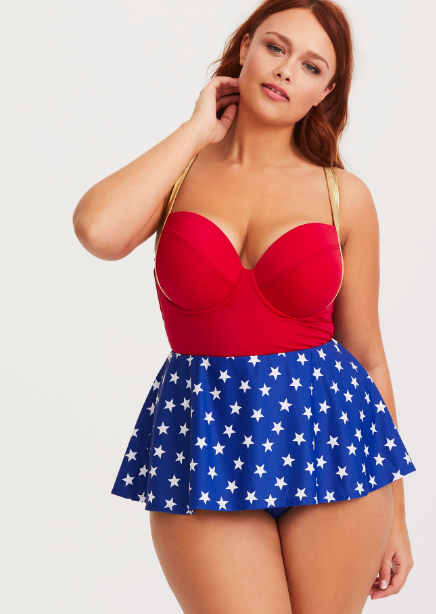 Wonder woman bathing store suit plus size