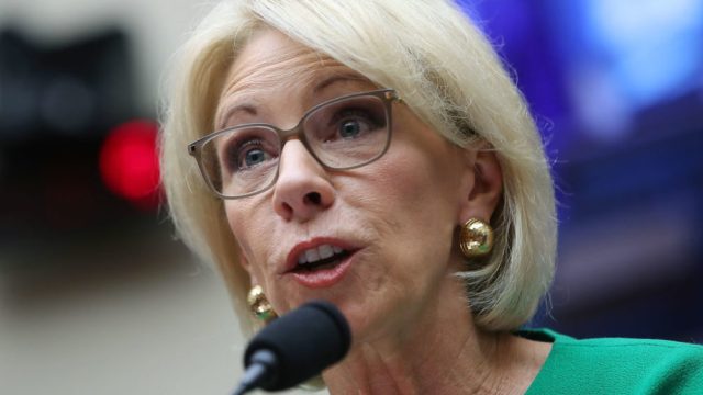 Betsy DeVos said her School Safety Commission won't focus on guns.