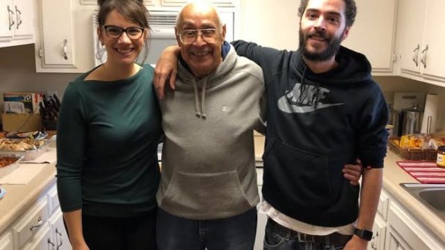Author with her father