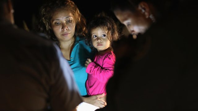 Asylum seekers detained at the border in Texas