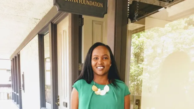 Meymuna Hussein-Cattan at Tiyya Foundation office