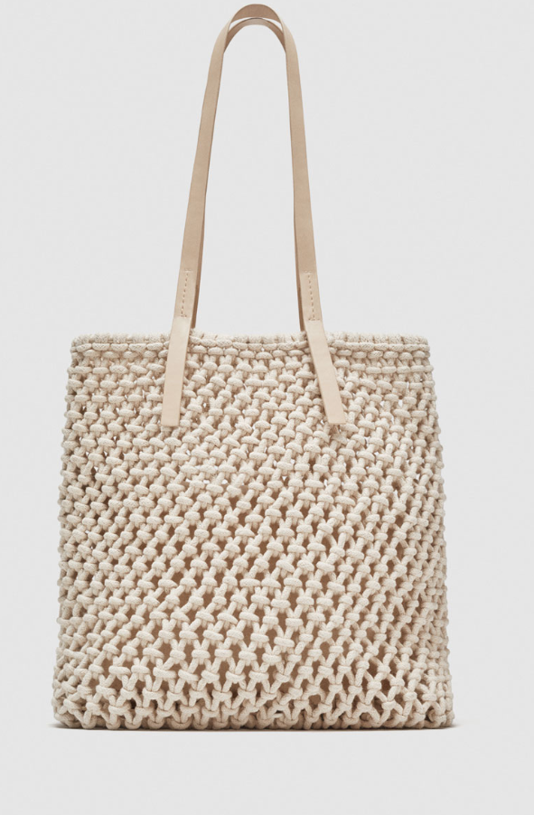 Beautiful white summer bag that holds A LOT!! #boujeeonabudget #fyp #l