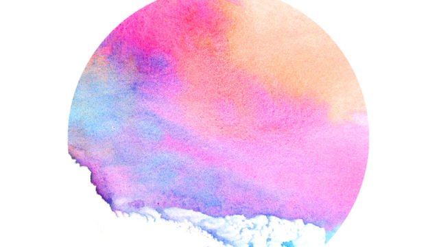 Image of a full moon watercolor