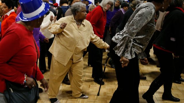 Boston, MA -- 12/28/2017 - during the Annual Senior First Night celebration at the Seaport World Trade Center