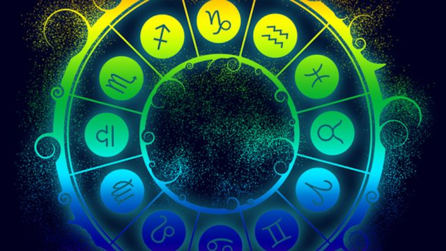 Astrological signs in rainbow colors