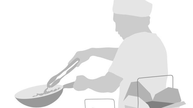 Illustration of chef at a Chinese restaurant