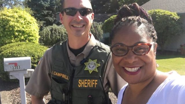 One of Janelle Bynum's constituents reportedly called the police on her for canvassing a neighborhood.