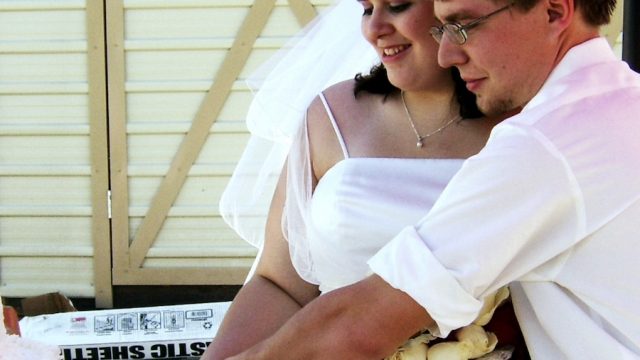 Author and husband at their wedding