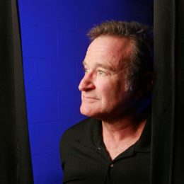 Robin Williams at a performance at Ted Constant Convocation Center