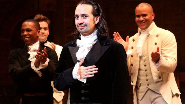 NEW YORK, NY - JULY 09: Lin-Manuel Miranda performs his final performance as "Alexander Hamilton" in "Hamilton" on Broadway at The Richard Rogers Theatre on July 9, 2016 in New York City.