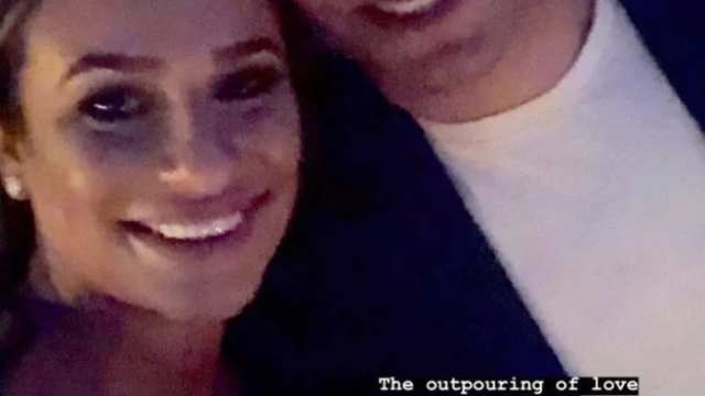 Lea michele engagement party zandy.png