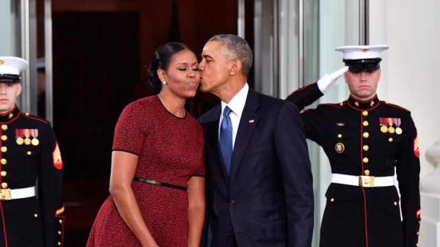 Donald And Melania Trump Arrive At White House Ahead Of Inauguration