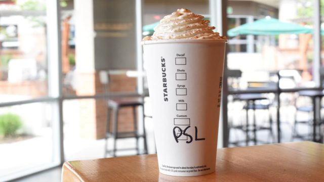starbucks pumpkin spice lattes