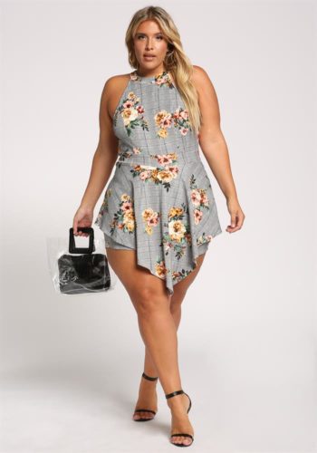 Plus store romper dress