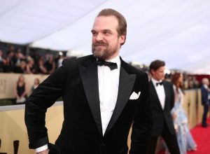 LOS ANGELES, CA - JANUARY 21: Actor David Harbour attends the 24th Annual Screen Actors Guild Awards at The Shrine Auditorium on January 21, 2018 in Los Angeles,