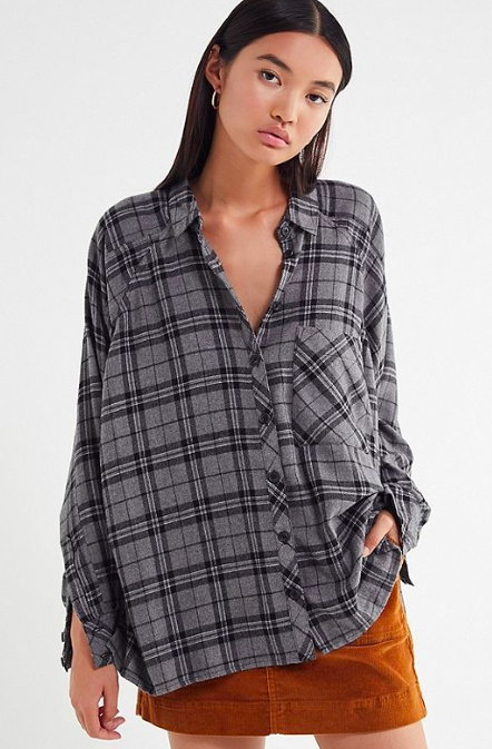 Urban outfitters brandan drapey flannel