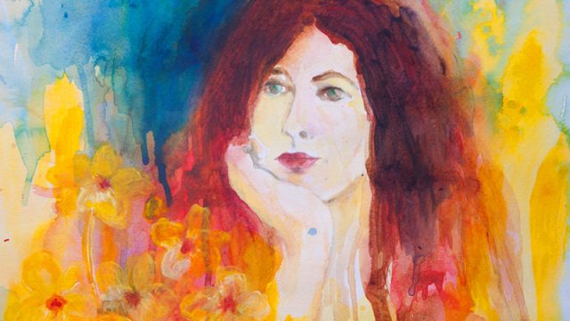 Watercolor painting of woman